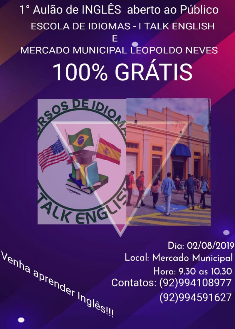 Em Parintins é realizado 1° aulão grátis de inglês no Mercado Municipal Leopoldo Neves