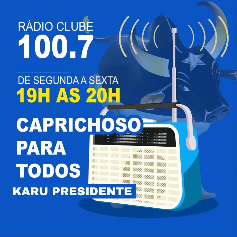 Karu estreia programa na Rádio Clube nesta segunda-feira (12)