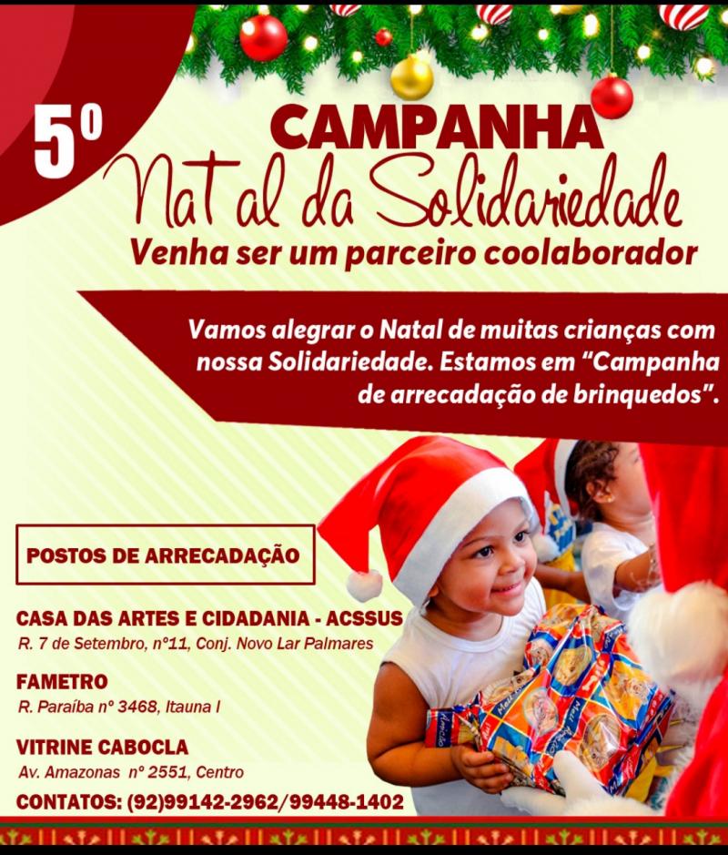 Campanha Natal da Solidariedade é adiado para este sábado (28)