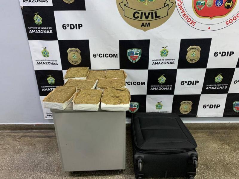 Homem é preso no aeroporto de Manaus após tentar levar drogas para SP