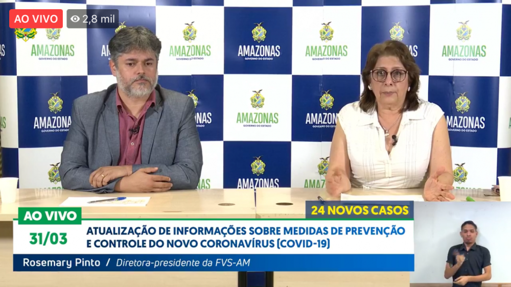 Amazonas tem terceira morte confirmada por coronavírus e chega a 175 casos confirmados