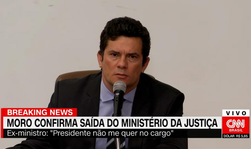 Moro anuncia demissão do Ministério da Justiça