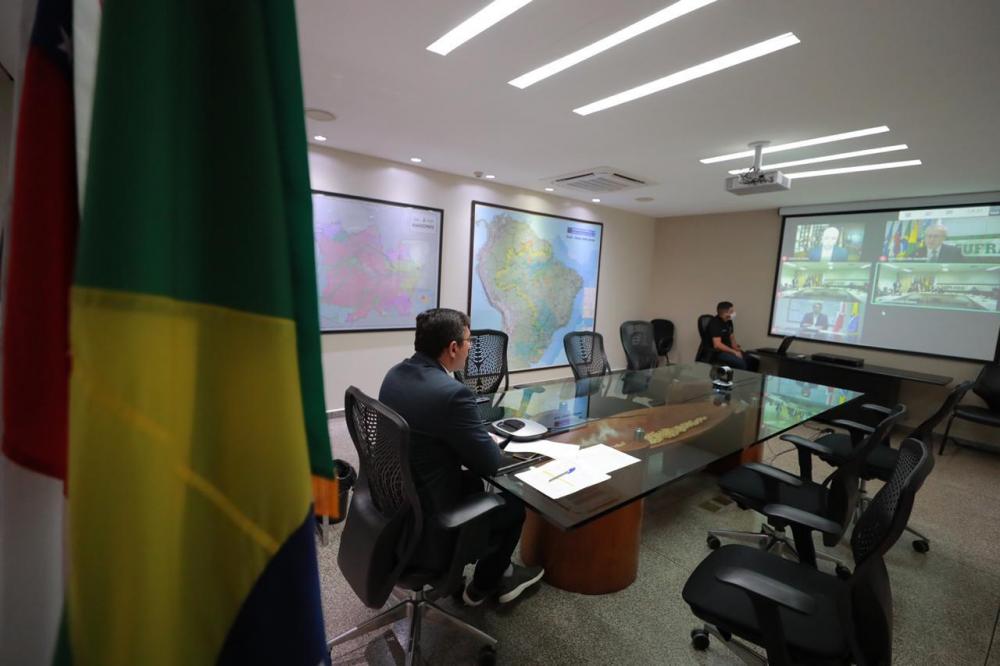 Em posse de superintendente da Suframa, Wilson Lima defende modelo Zona Franca e reforça trabalho conjunto Em posse de superintendente da Suframa, Wilson Lima defende modelo Zona Franca e reforça trabalho conjunto
