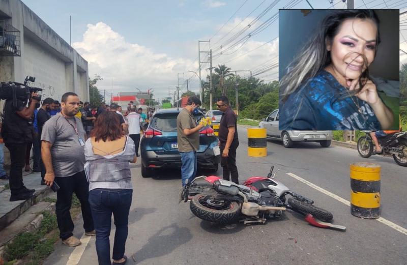 Vigilante morre após cair de motocicleta e ser atropelada por ônibus em Avenida de Manaus