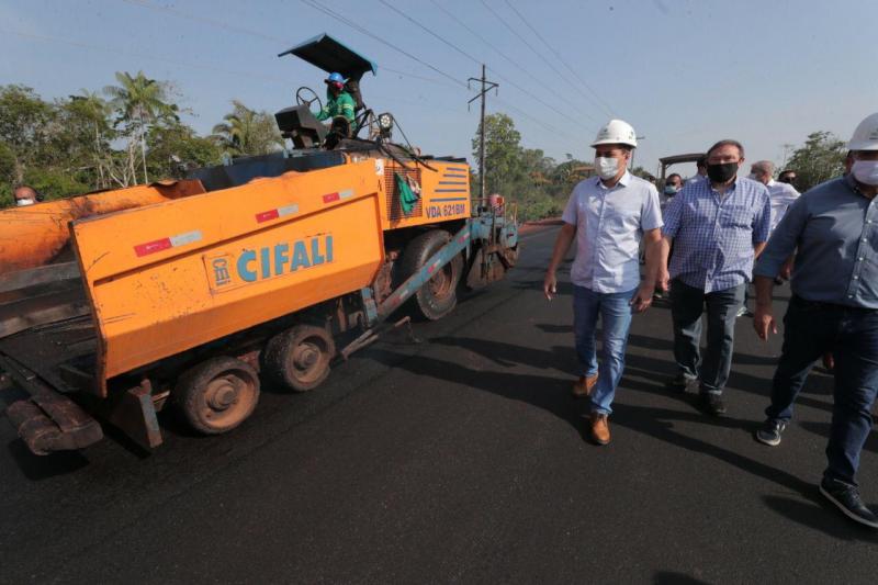 Wilson Lima inspeciona obras de duplicação da AM-070, que estão 78% concluídas