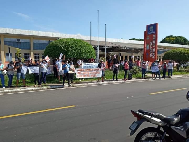 Servidores da saúde do Estado protestam por reajuste salarial, em Parintins Servidores da saúde do Estado protestam por reajuste salarial, em Parintins