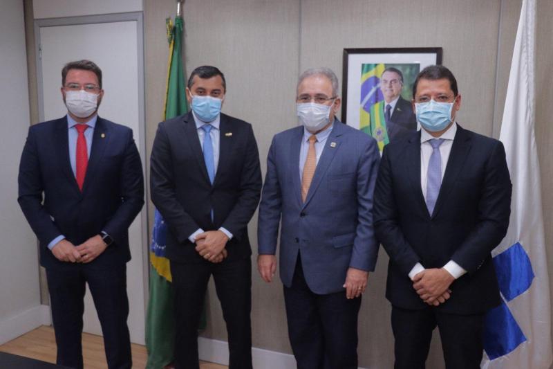 Wilson Lima apresenta plano e pede apoio ao ministro da Saúde para enfrentamento de eventual nova onda da Covid-19