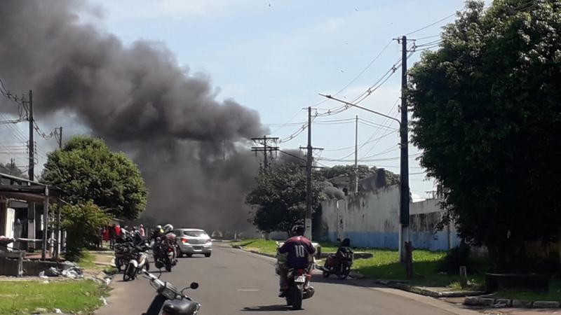 Em Parintins, incêndio na usina termoelétrica deixa a cidade sem energia por algumas horas