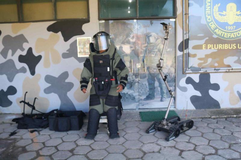 Grupamento Marte realiza trabalho pericial de artefatos e dispositivos explosivos