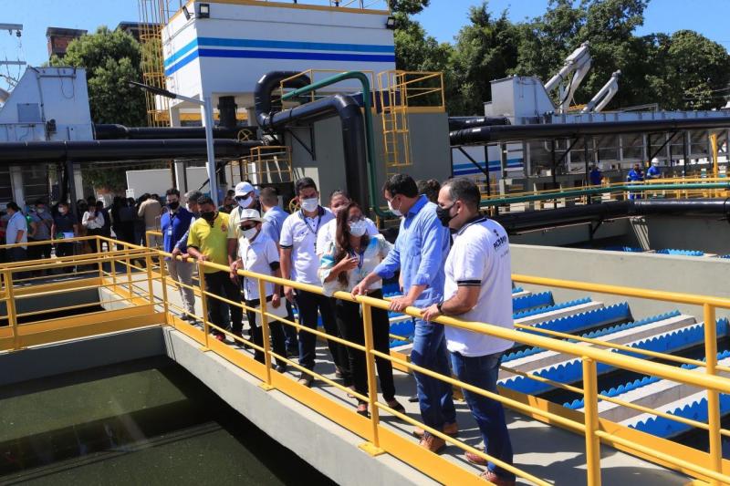 Wilson Lima inaugura a maior Estação de Tratamento de Esgoto do Norte do país, que vai atender 192 mil pessoas