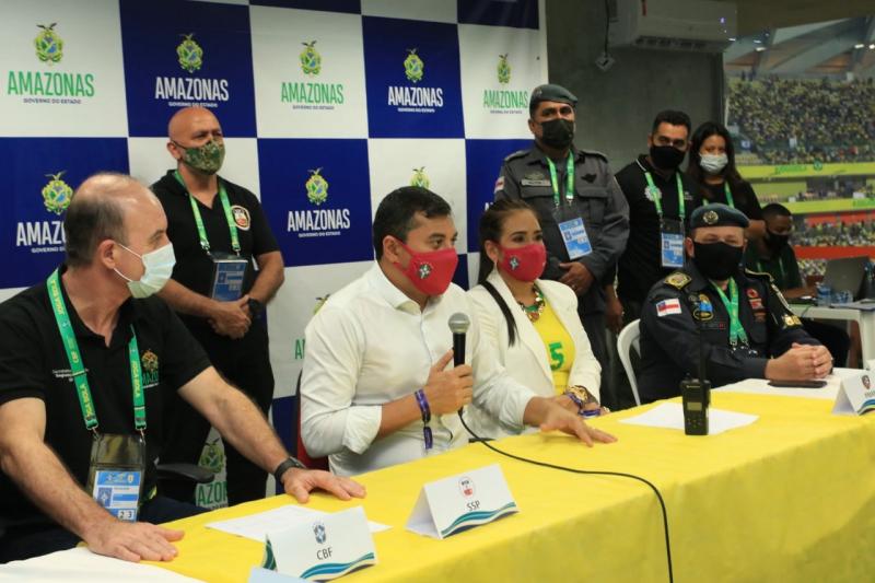 Wilson Lima destaca que presença de torcedores no jogo Brasil x Uruguai reflete sucesso da vacinação contra a Covid-19