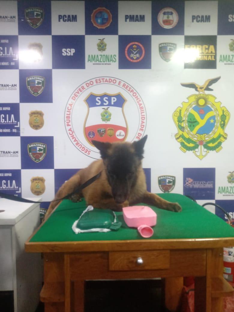 Policiais da Base Arpão apreendem 2 quilos de drogas em embarcação
