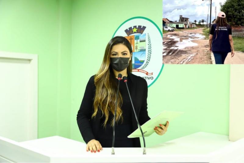 Concurso Público e asfaltamento do Distrito Industrial são cobrados por Vereadora Brena Dianná