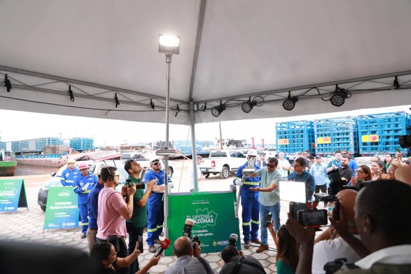Governador Wilson Lima dá início ao programa que vai implantar LED na iluminação pública do interior