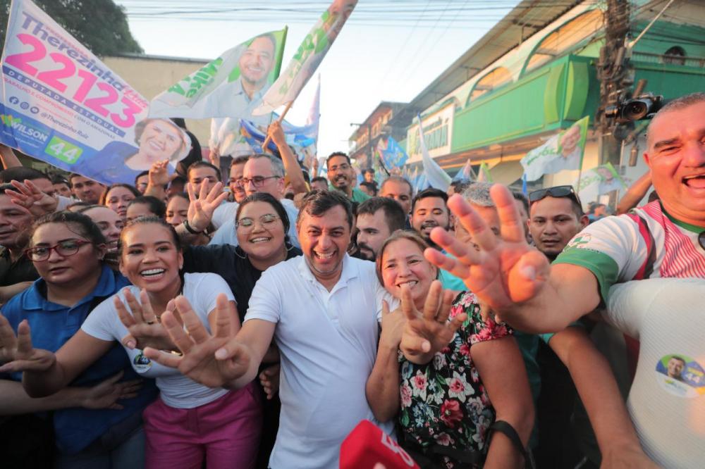 Em pesquisa espontânea, Wilson Lima aparece seis pontos à frente de Amazonino Mendes